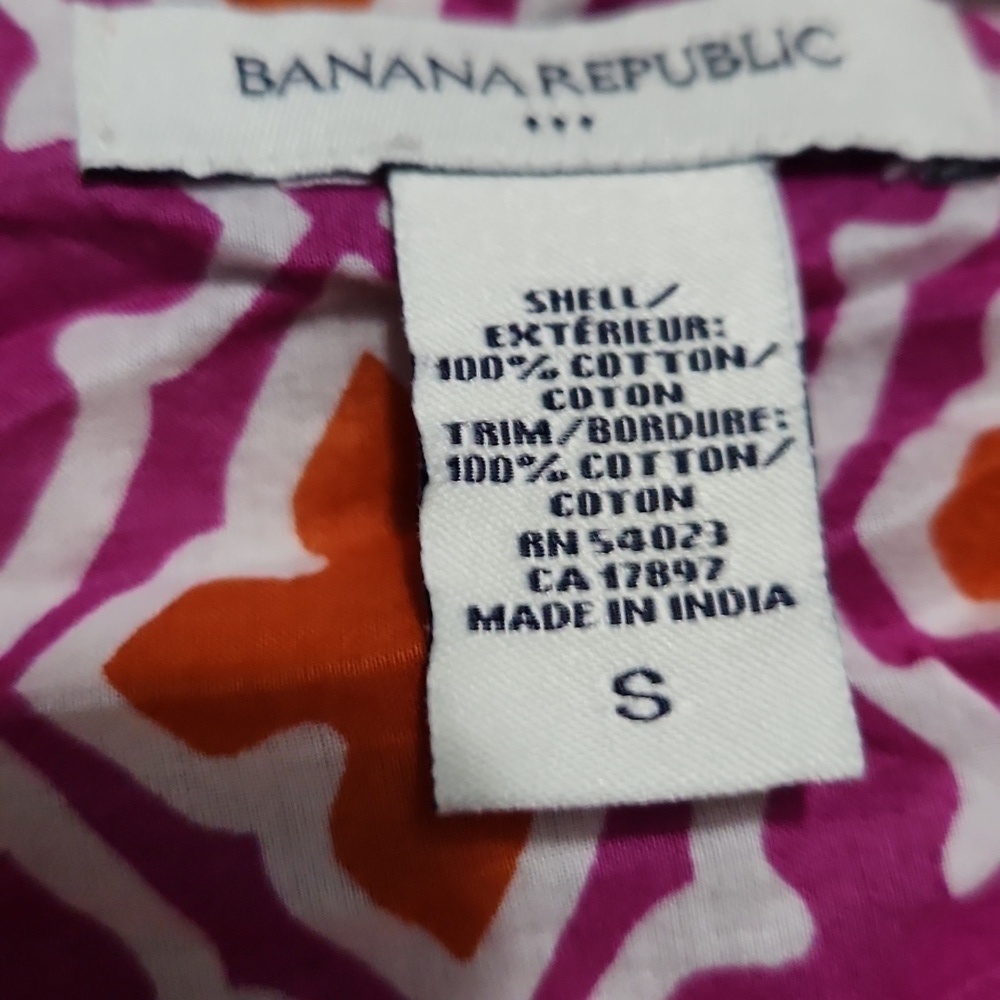 Banana Republic Orange/Purple Swimsuit Cover up or Tunic Size Small - Picture 6 of 7